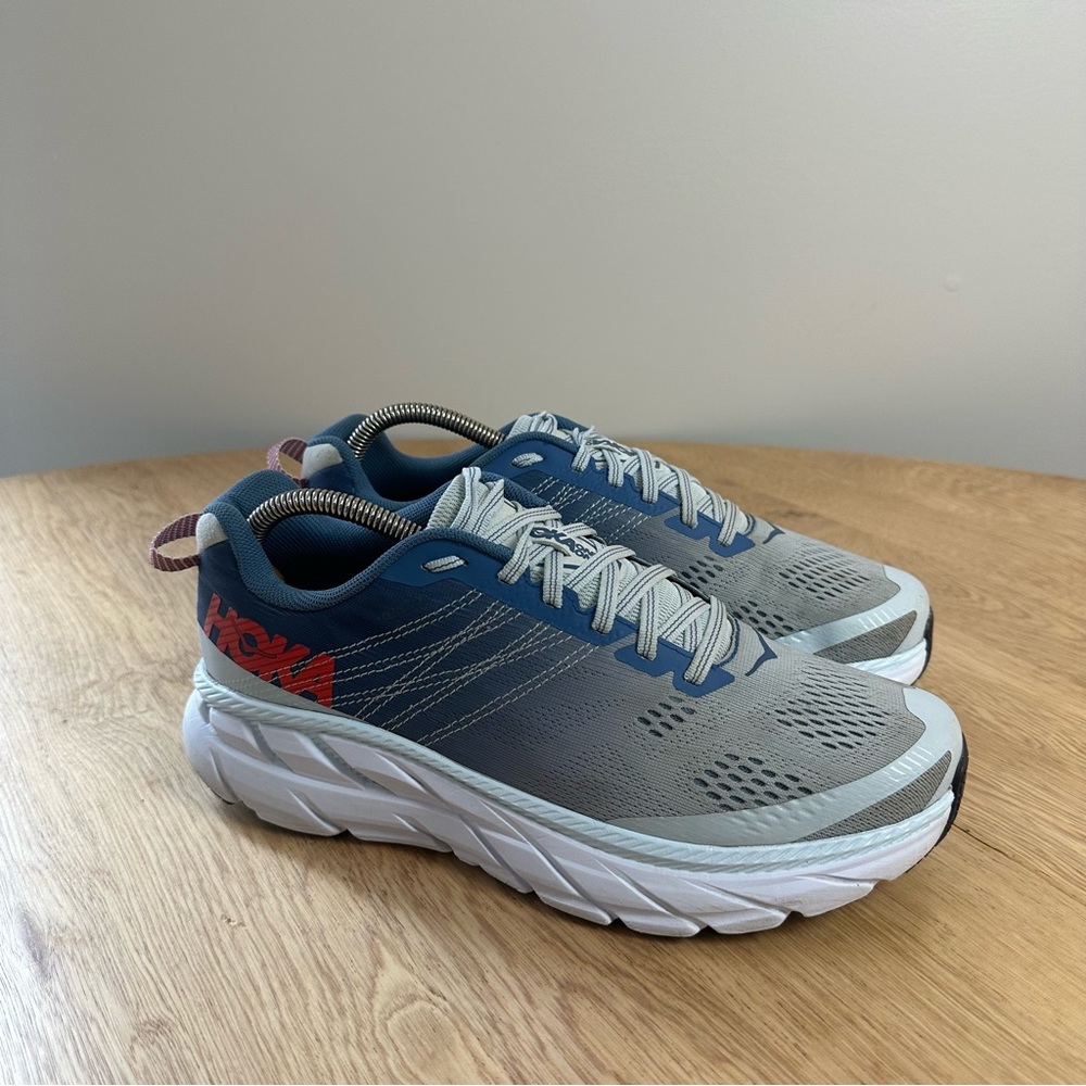 Hoka One One Clifton 6 Running Shoes Women's 9D Blue Athletic Sneakers